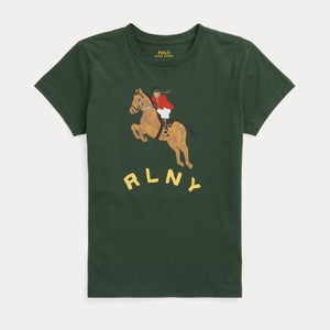 Polo Ralph Lauren Embellished Printed Cotton-Jersey T-Shirt