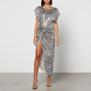 In the Mood for Love Bercot Zebra Sequined Maxi Dress