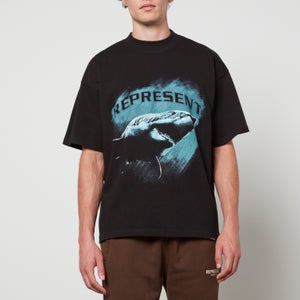Represent Shark Printed Cotton-Jersey T-Shirt