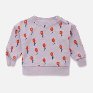BoBo Choses Baby’s All Over Flowers Slubbed-Cotton Sweatshirt