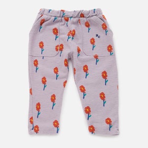 BoBo Choses Baby’s All Over Flowers Slubbed-Cotton Joggers