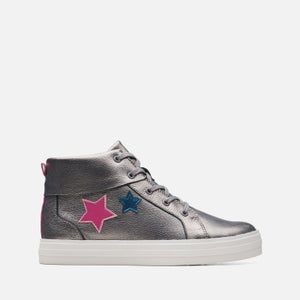Clarks Kids' Nova City Leather Trainers