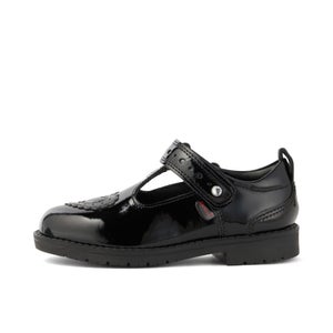 Infant Girls Lachly Heart T-Bar Patent Leather Black