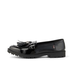 Adult Womens Lachly Loafer Tassle Patent Leather Black