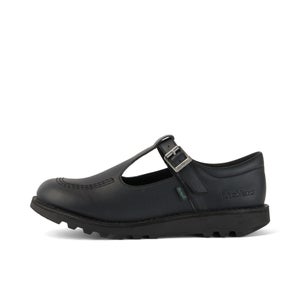 Youth Womens Kick T Bar Leather Alternative Black