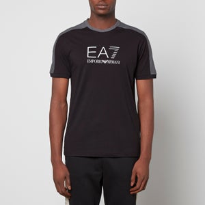 EA7 Colour-Block Cotton-Jersey T-Shirt