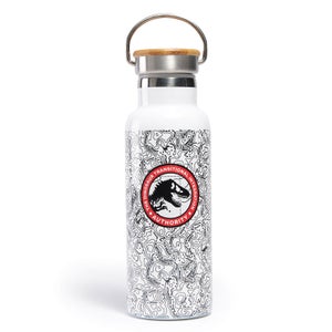 Jurassic World DTIA Emblem Portable Insulated Water Bottle - White