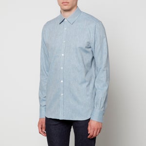 Canali Herringbone Cotton and Lyocell-Blend Shirt