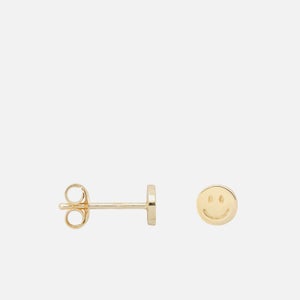 anna + nina Smiley Gold-Plated Silver Single Stud Earring