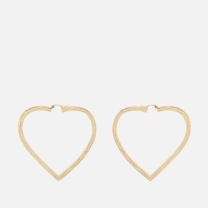 anna + nina Funky Love 14-Karat Gold-Plated Hoop Earrings