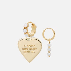 anna + nina Date Night Gold-Plated Silver and Pearl Earrings Set