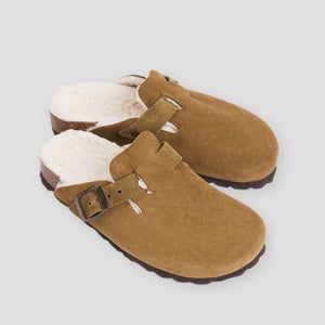 The New Society Suede and Sherpa Clogs