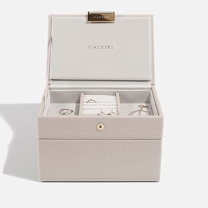 Stackers Mini 2 Set Jewellery Box - Taupe