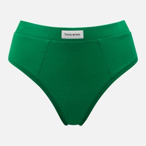 Tommy Hilfiger High Rise Cotton-Blend Jersey Tanga Briefs