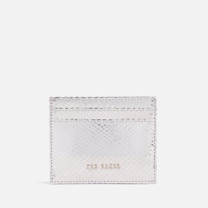 Ted Baker Silvor Logo-Detailed Snake-Effect Leather Cardholder