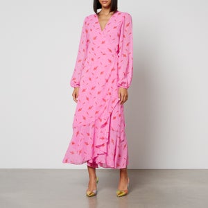 Crās Luella Printed Recycled Crepe Wrap Dress
