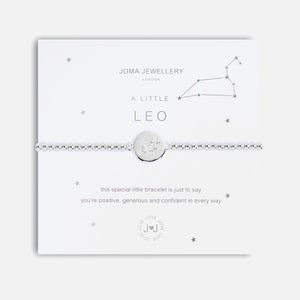 Joma Jewellery Women's A Little Leo Silver Bracelet Stretch - Silver