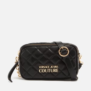 Versace Jeans Couture Charm Quilted Faux Leather Shoulder Bag