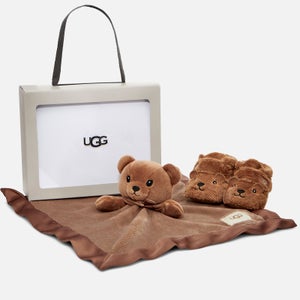 UGG Babies’ Bixbee Fleece Boots and Lovey Bear Comforter Gift Set