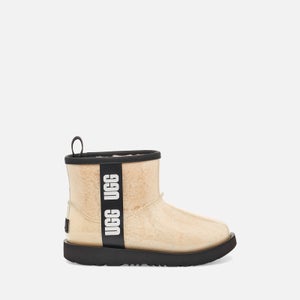 UGG Kids' Classic II Mini Waterproof Clear Rubber and Faux Shearling Boots