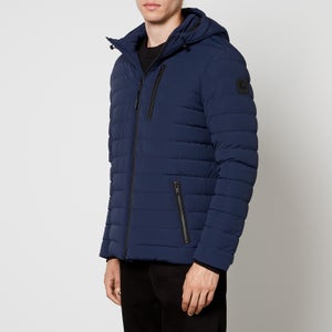 Moose Knuckles Hooper Quilted Stretch-Shell Down Hooded Jacket