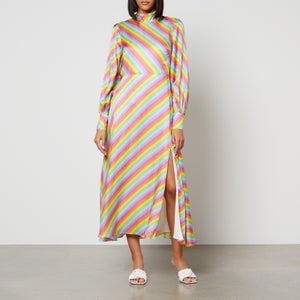 Olivia Rubin Nessie Printed Satin Midi Dress
