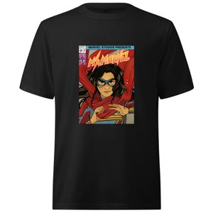 Ms Marvel Comic Oversized Heavyweight T-Shirt - Black