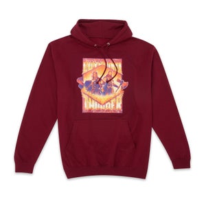 Marvel Thor - Love and Thunder Fire Composition Hoodie - Burgundy