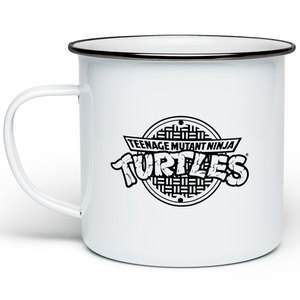 Teenage Mutant Ninja Turtles Sewer Logo Enamel Mug - White