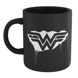 Taza de grafiti Wonder Woman - Negro