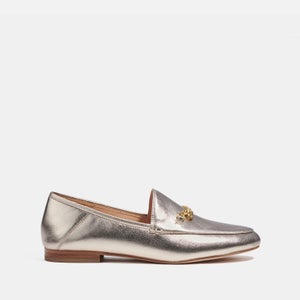 Coach Women's Hanna Metallic Leather Loafers - Champagne