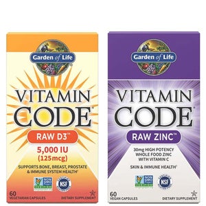 Garden of Life Vitamin Code x2 Bundle – Vitamin D & Zinc