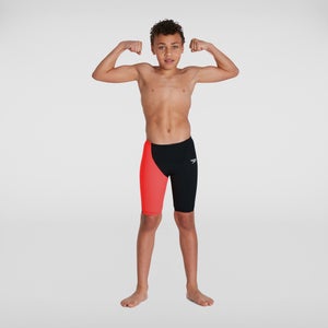 Fastskin Endurance+ Hoch geschnittene Schwimmhose Schwarz/Rot für Jungen