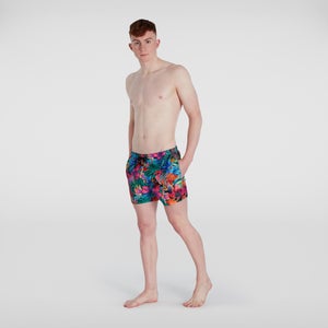 Men's Digital Printed Leisure 14" Swim Shorts Pink/Blue