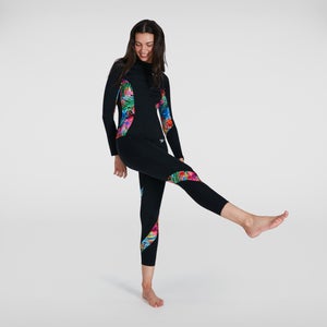 Leggings Donna stampati Nero/Rosa