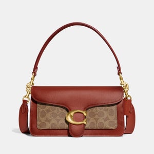 Coach Signature Tabby 26 Leather-Coated Canvas Shoulder Bag