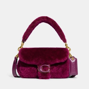 Coach Pillow Tabby 18 Shearling and Leather Bag