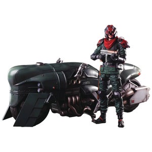Square Enix Final Fantasy VII Remake Play Arts Kai Shinra Elite Security Officer with Motorcycle Action Figure