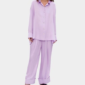 Sleeper Women's Sizeless Pajama Set With Pants - Lilac - ONE SIZE