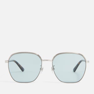 Gucci Aviator-Style Silver-Tone Metal Sunglasses
