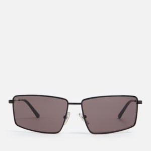Balenciaga Square-Frame Metal Sunglasses