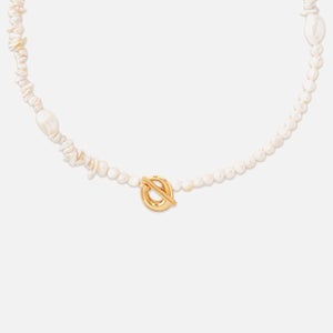 Astrid & Miyu Serenity 18-Karat Gold-Plated Freshwater Pearl Necklace