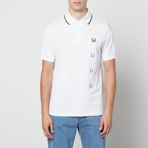 Fred Perry X Raf Simons Logo-Appliquéd Cotton-Appliquéd Polo Shirt