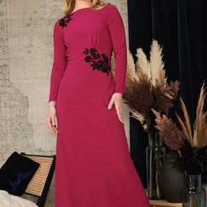 Hope & Ivy Eli Crepe de Chine Maxi Dress
