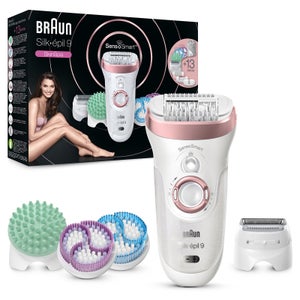 Braun Silk-épil 9 9/990 SkinSpa SensoSmart Epilierer für Damen, Wet&Dry Epiliergerät mit 13 Extras, roségold