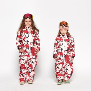 Kids Red Camo Print Snow Suit
