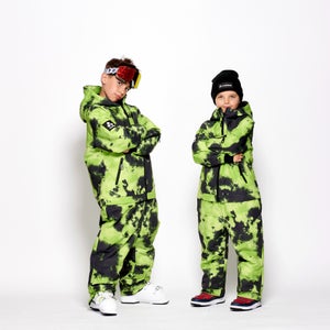 Kids Lime Tie Dye Snow Suit