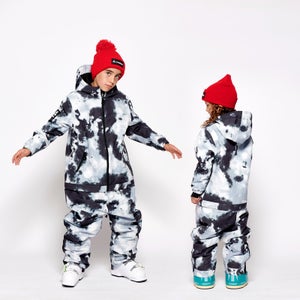 Kids Black Tie Dye Snow Suit