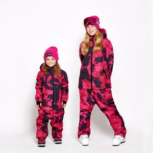Kids Pink Tie Dye Snow Suit