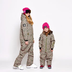 Kids Olive Floral Snow Suit